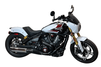 2025 Indian Scout 2-1 Slip-On Muffler | Chrome - Image 2