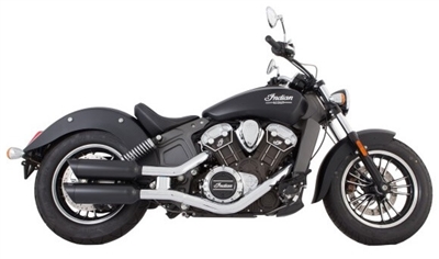 Indian Scout Black 4" Short Slip-on | Up to 2024 - Image 2